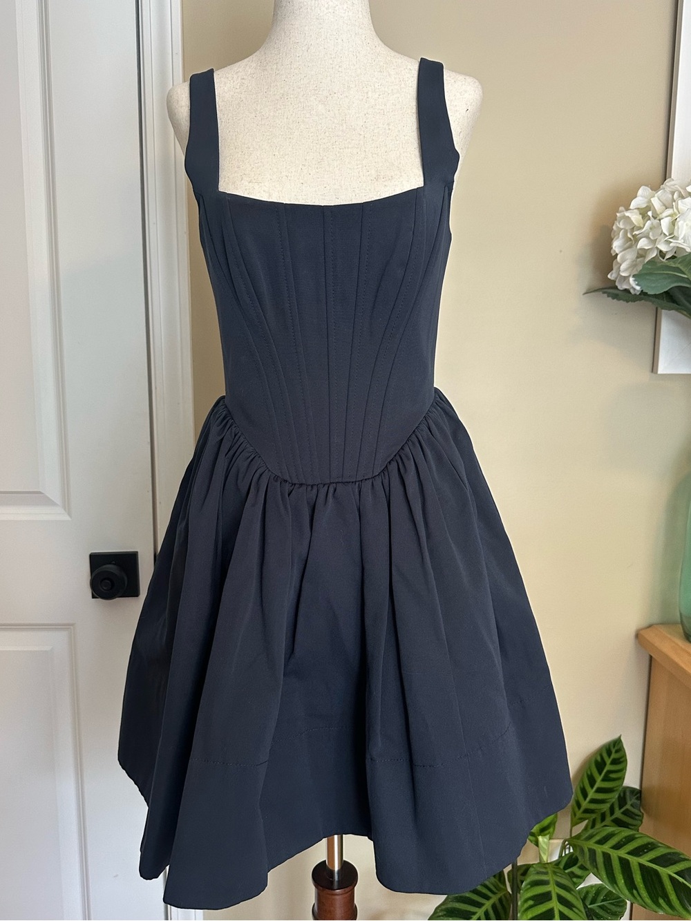 NWT Staud Landscape Dress in Navy size 4 - Picture 2 of 12